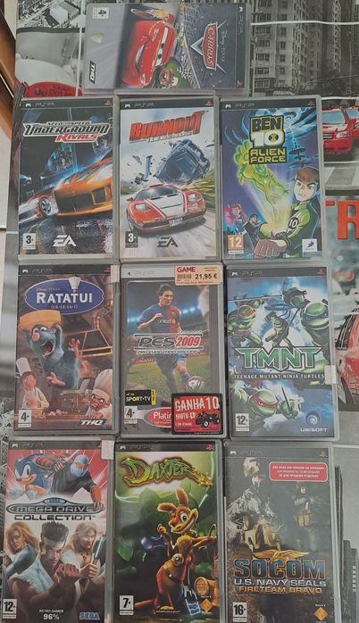 Vendo conjunto jogos psp