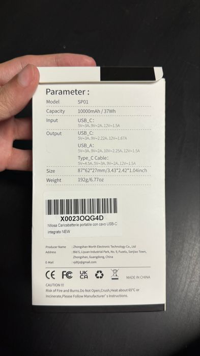 Powerbank 10.000mAh pequena
