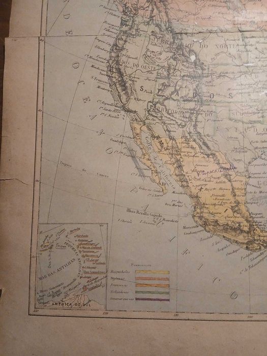 Mapa da America Setentrional (Final Sec XIX, Inicio Sec XX)