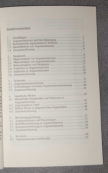 książka o analizie argumentacji "Linguistische Argumentationsanalyse"