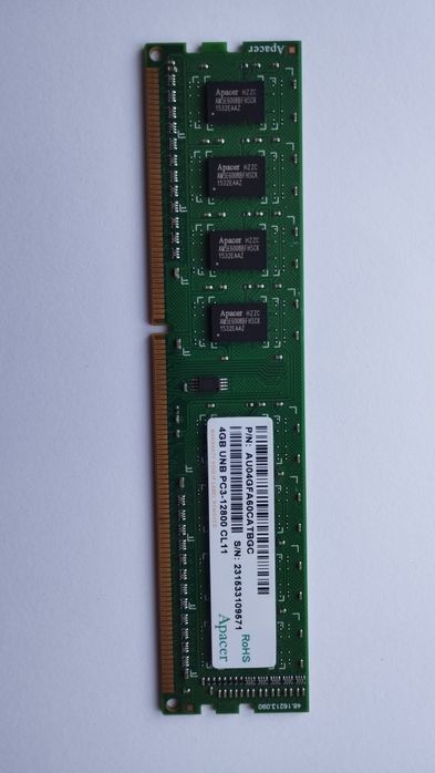 Оперативна пам'ять Apacer DDR3-1600

4096MB PC3-12800