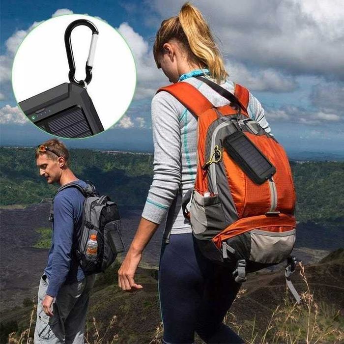 Powerbank 10 0000 mAh Solarny Wodoodporny - ładowarka, latarka, kompas