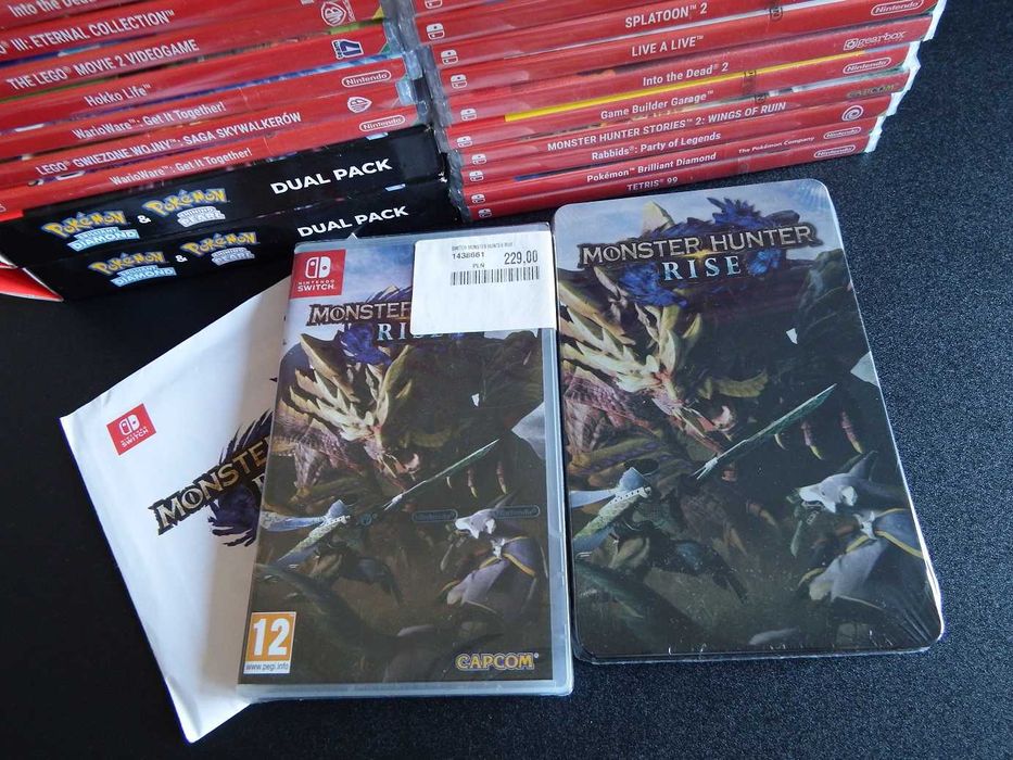 GRA SWITCH Monster Hunter Rise + Steelbook + KARTY Preorder NOWE FOLIA