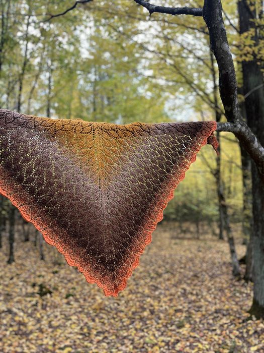 Chusta szydełkowa handmade ombre