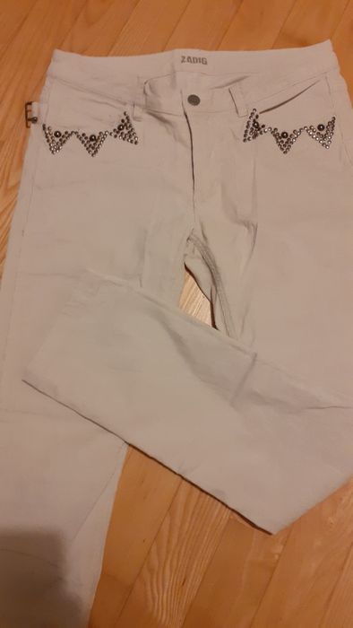 Spodnie sztruksowe z cekinami rozm.38