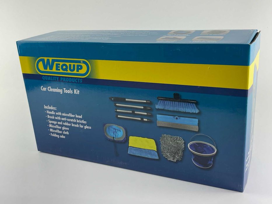 Rękawica do mycia samochodu na kiju mikrofibra + wiadro (B111)