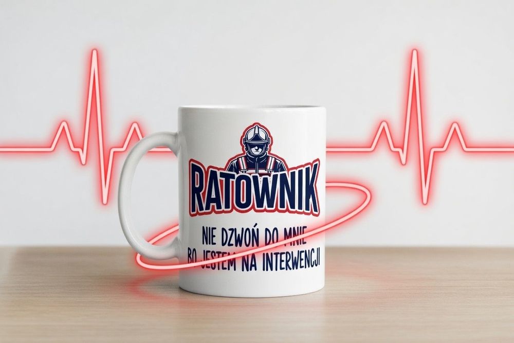 Prezent dla ratownika wodnego medycznego gorskiego smieszny kubek dla