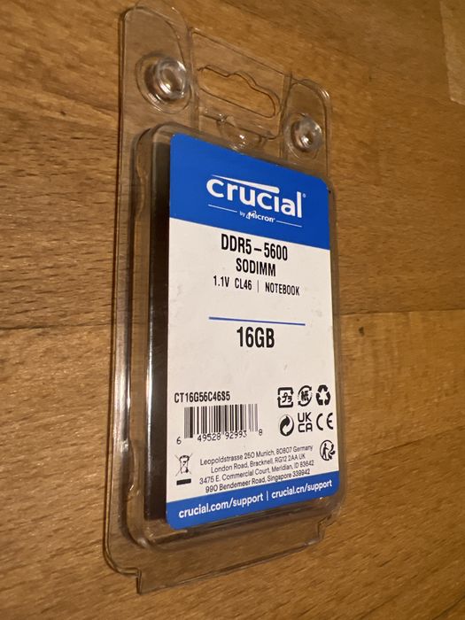 Pamieć RAM 16GB ( 8x2 ) DDR5 5600 SODIMM