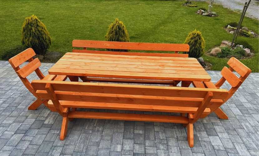 Meble Ogrodowe 2 metrowe drewniane tradycyjne NOWE solidne