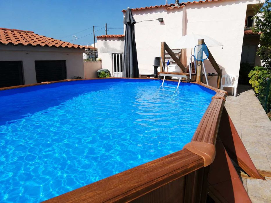 Piscina destacável Gre Pacific Madeira Imitação Oval 500x300x120 cmcm