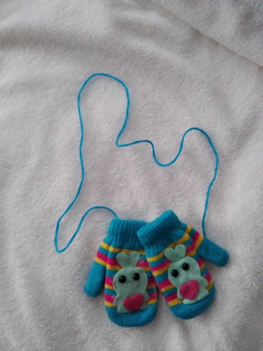 Рукавички дитячі блакитного кольору