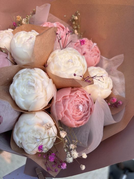 Bukiet ze świec sojowych prezent na dzień nauczyciela