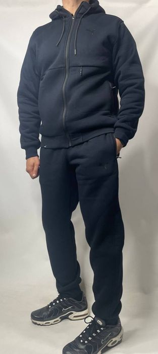 Мужской спортивный костюм Nike зимний теплый на флисе