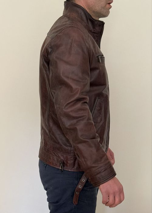 Casaco / Blusão de Pele da Massimo Dutti