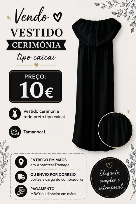 Vestido de cerimónia elegante