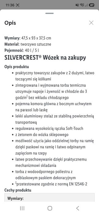 Wózek na zakupy SilverCrest