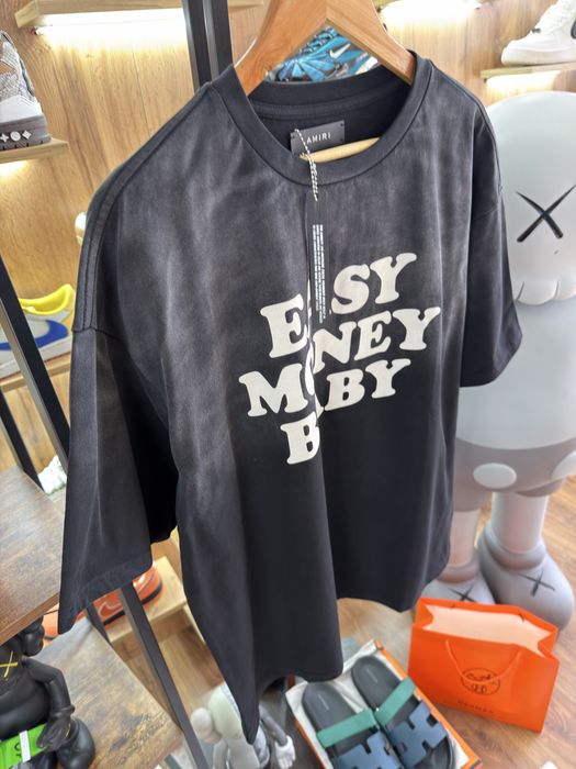 Футболка AMIRI “Easy Money Baby” Faded Black Off White