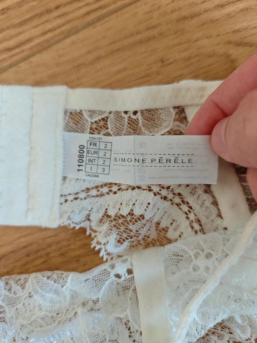 Koronkowy pas do pończoch z kokardką, Simone Perel, rozmiar M - 2 se