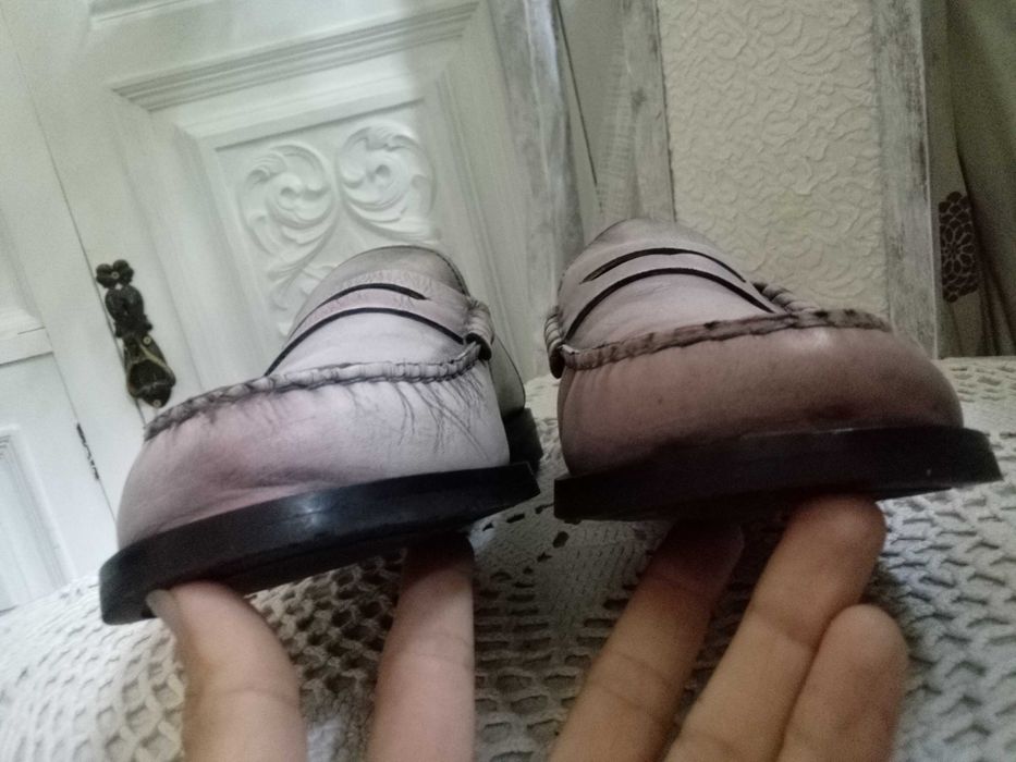 jak NOWE skórzane indyjskie M&S mokasyny damskie półbuty pantofle 42