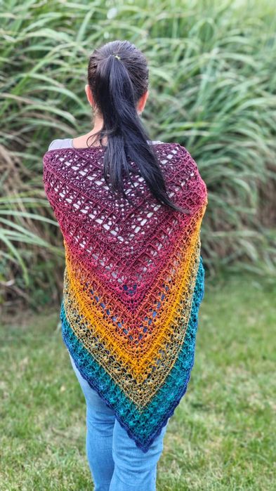 Chusta szydełkowa ombre