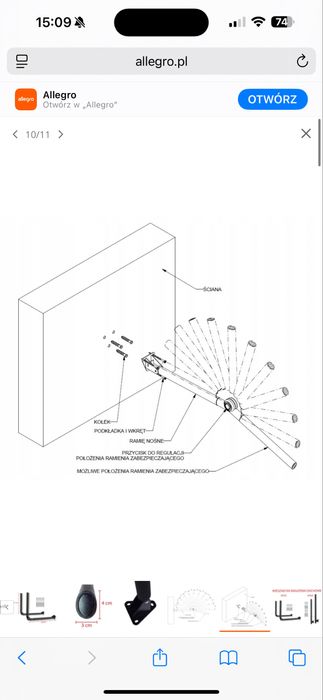 Uchwyt scienny na box, skladany idealny dla thule