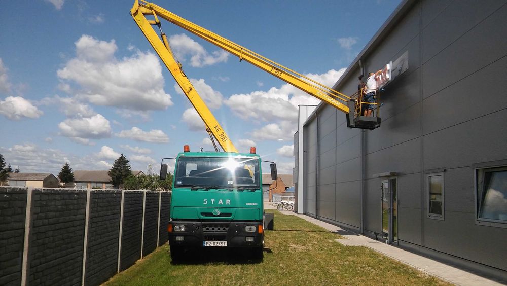 Usługi Podnośnikiem Koszowym Wynajem Zwyżka Podnośnik Wycinka Drzew
