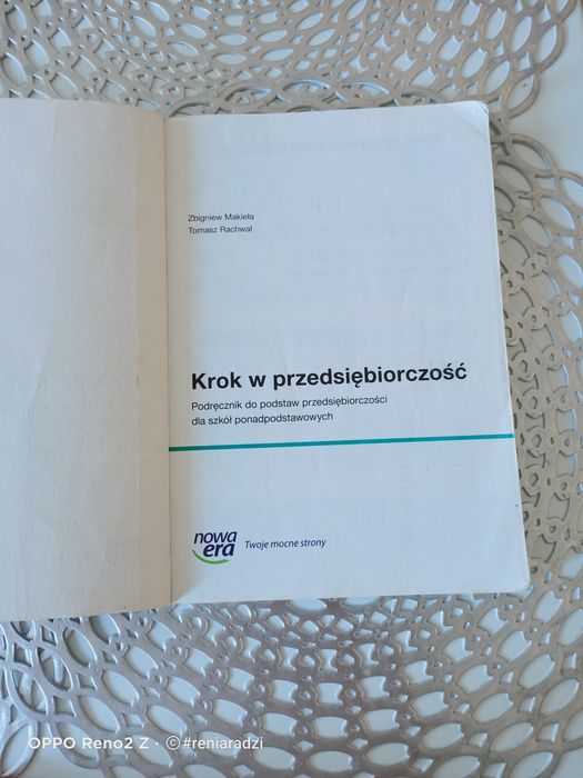 Krok w przedsiębiorczość, Nowa Era, Z. Makieła, T. Rachwał, 2020