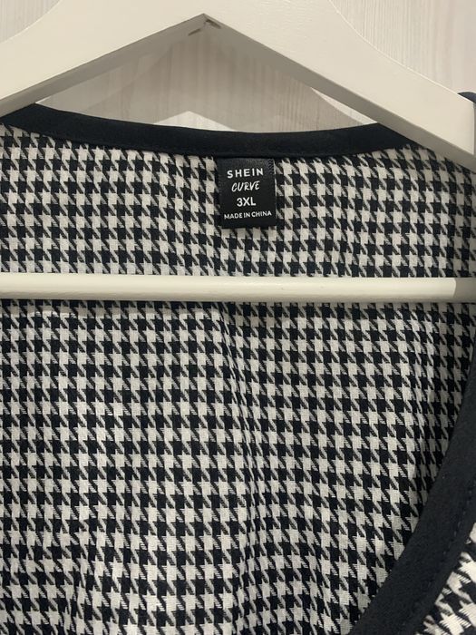 Luźna narzutka marynarka w pepitkę plus size rozmiar 50 nowa