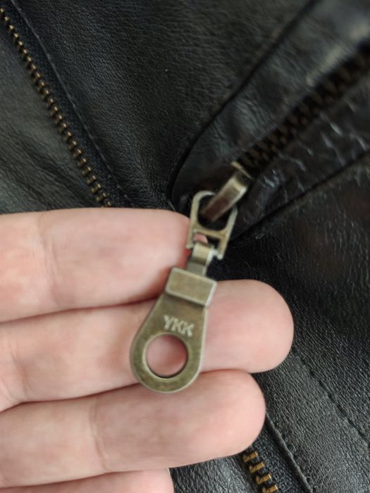 Skórzana kurtka ramoneska dłuższa czarna rozm 38