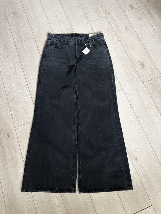 Джинси чорні чоловічі washed black Flared Jeans флаєра кльош ХЛ XL
