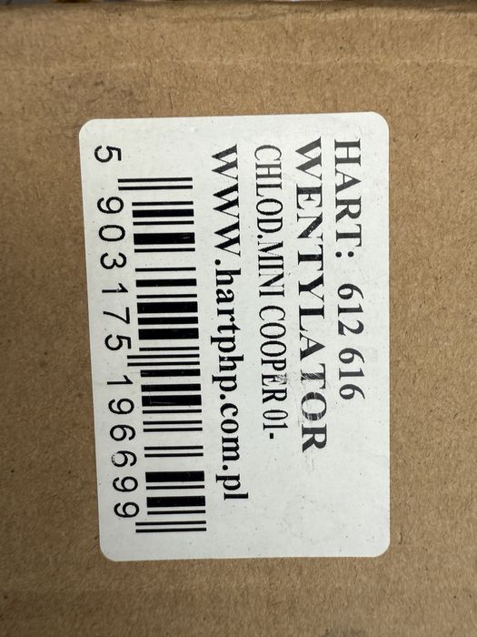 Wentylator chlodnicy mini cooper 01-