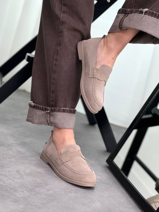 Мокасини натуральна замша | шкіра