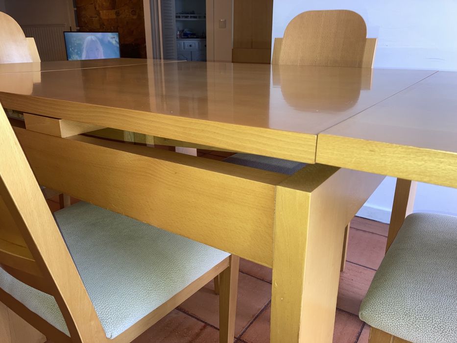 Extendable Solid Beech Wood Dining Table64564403383169123