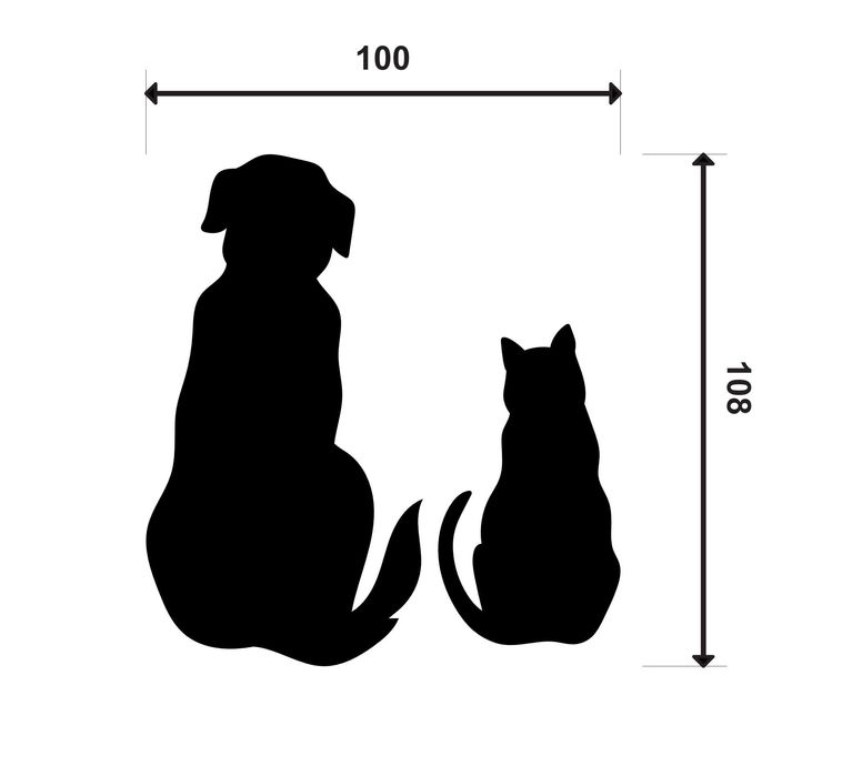 Naklejka na samochód szybę kask PIES I KOT - 10x10cm