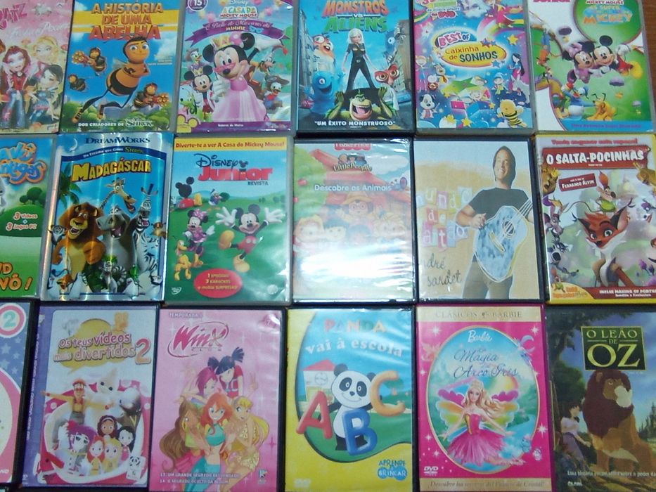 DVDs vários de desenhos animados
