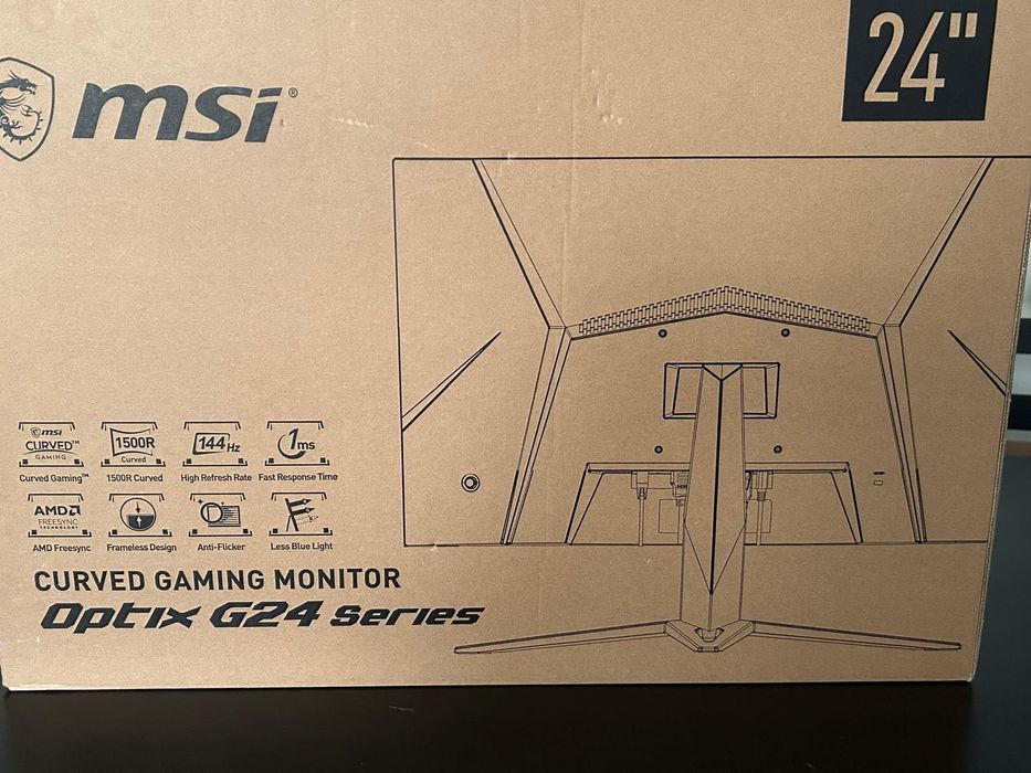 Monitor MSI Optix G24C4 23.6" 1920x1080px 144Hz 1 ms  Zaokrąglony