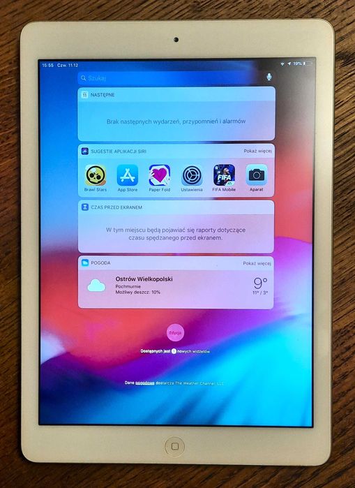 TABLET Apple iPad Air 9,7" 16GB biały & srebrny BDB STAN 100% SPRAWNY