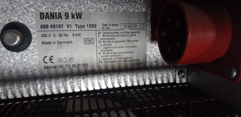 Nagrzewnica elektryczna Inelco Dania 9kW Wypozycze