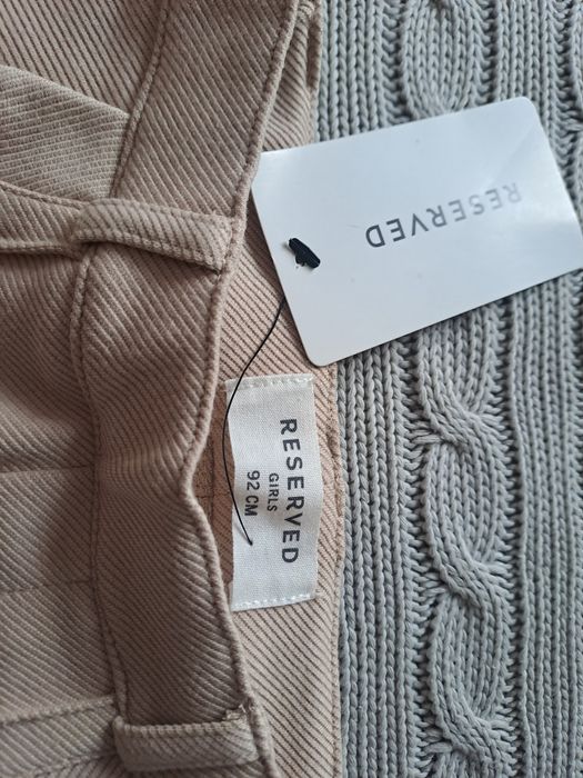 Eleganckie spodnie dziewczęce RESERVED rozm. 92