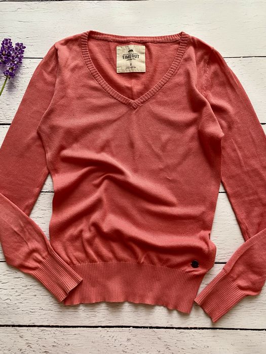 Кофта джемпер лонгслів Time Out S коралова