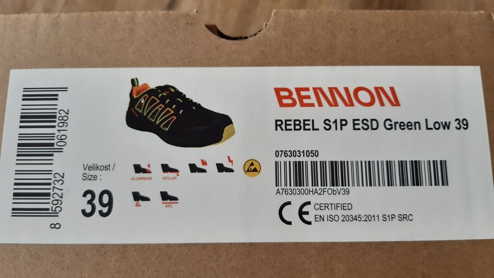 Buty robocze BENNON REBEL S1P esd