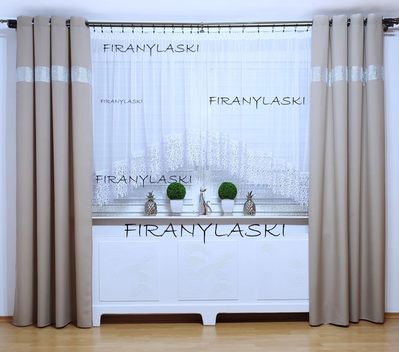 Firana 400x150 szeroka gipiura firanka łuk firany