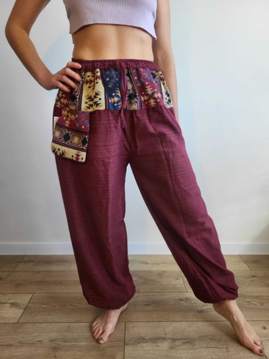 Haremki alladynki idealne do jogi/medytacji/na co dzień - 100% bawełna