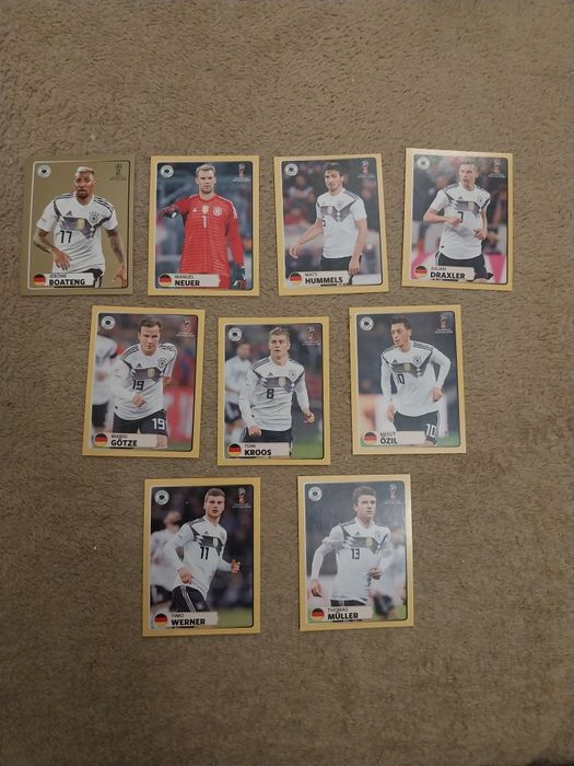 Set 9 cromos McDonald's selecção Alemanha Russia 2018