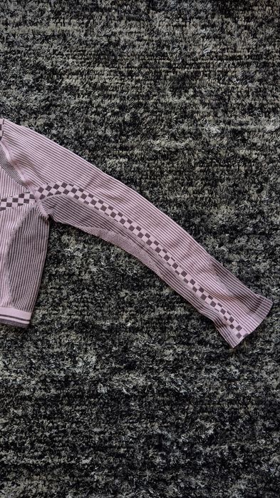 Prozis Top Ciclismo Cropped Zip | Rosa Xadrez | Novo