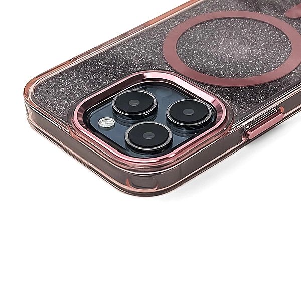 Etui Wozinsky Glitter Case z Mag Safe na Samsung Galaxy S24 FE - różow