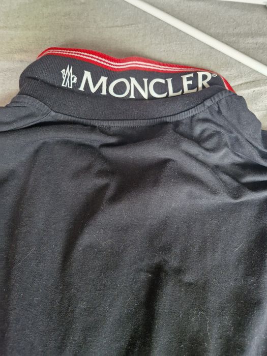 Moncler czarna męska XL polo długi rękaw
