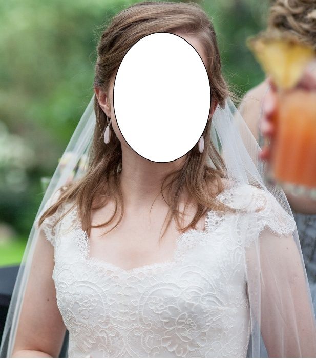 Camelia Juda Pietkiewicz muślin 34 XS na 160cm welon gratis