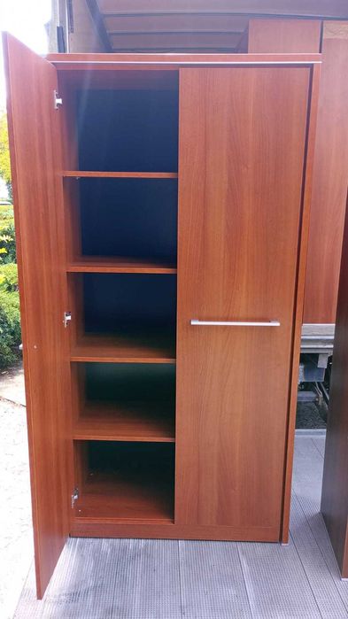 Szafa calvados ciemny gabinetowa 100x193 szafy aktowe biuro dom szkoła