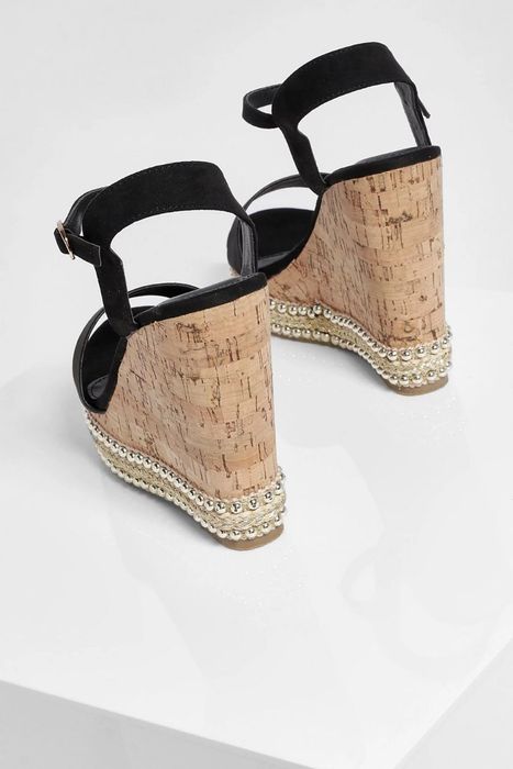 Boohoo,нові жіночі босоніжки на танкетці р.38